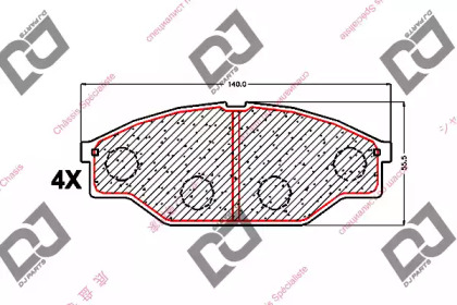 Комплект тормозных колодок DJ PARTS BP1559